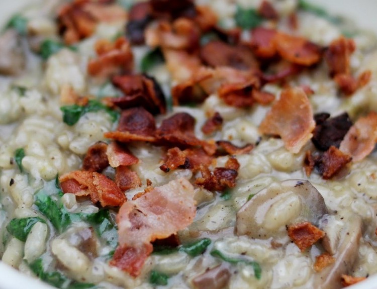 Bilde av Risotto med sopp og bacon